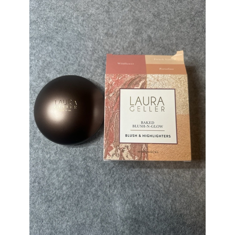 Laura Geller Baked Blush N Highlight Baked Glow(Wildflower, Portofino,F Vanilla)